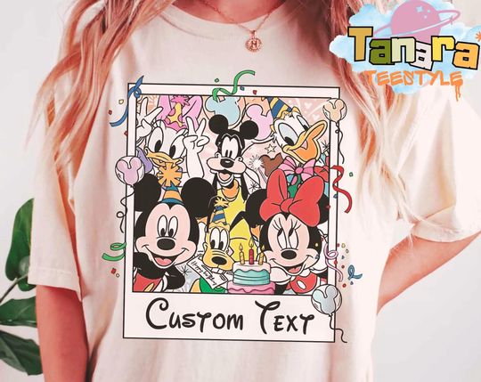 Discover Mickey & Friends Disney Birthday T-Shirt, Personalized Photo Design, WDW Disneyland Family Party, Birthday Boy or Girl Gift, Classic Disney