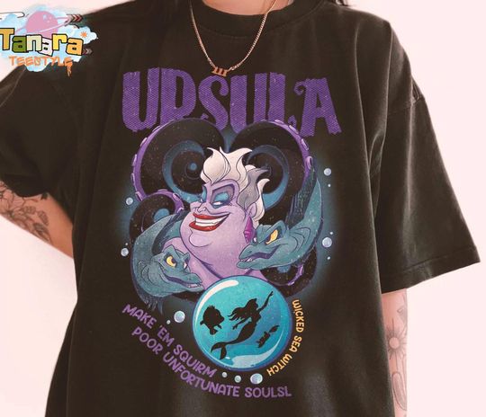 Discover Retro 90s Disney Ursula Tee, Crop Top, The Little Mermaid Villain Collection, Sea Witch Quote Design, Perfect for Disneyland Fans