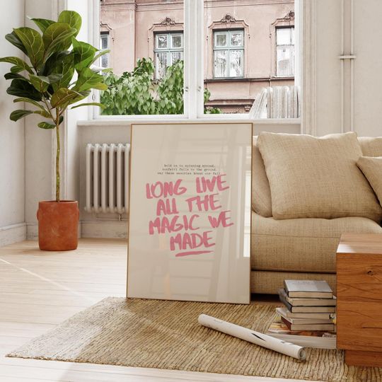 Discover Taylor Digital Print Pink Bedroom Decor Taylor Inspired Wall Art Girl Nursery Print Taylor Lyrics Poster Taylor Fan Gift All The Magic Print