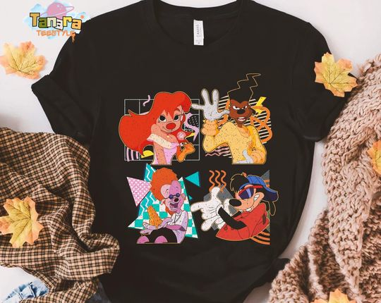 Discover Retro 90s Disney A Goofy Movie Powerline Tee, Crop Top, Characters Group Design, Magic Kingdom Collection, Family Birthday Gift Shirt