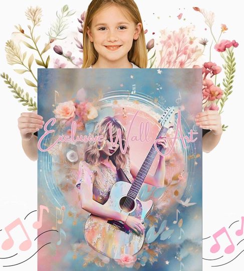 Discover Taylor S Posters: Pop Concert Showgirl Wall Art Print, Girls Room Music Poster