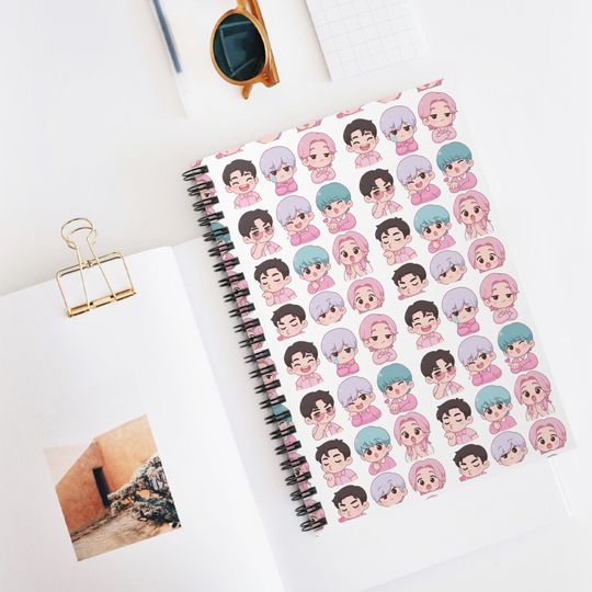 Discover K-pop Demon Hunter Chibi Spiral Notebook - Ruled Line, Kpop Jotter, Fanart Diary, Anime Sketchbook, Manga Journal, Otaku Stationery