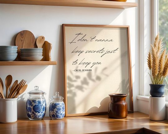 Discover Cruel Summer Wall Art  Taylorr Swifts Inspired Minimalist Quote Print  Neutral Aesthetic Poster