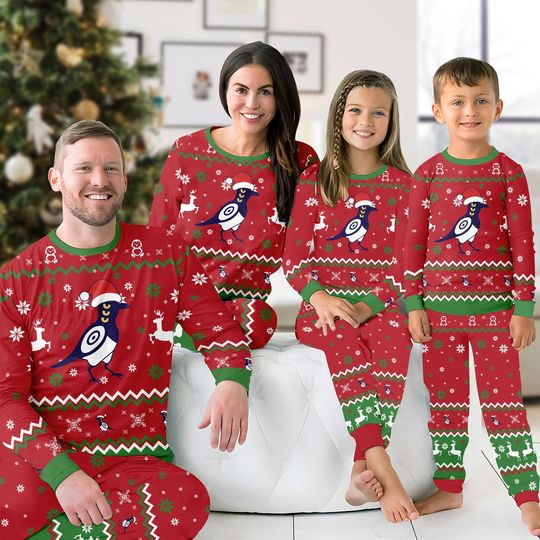 Discover Bird Christmas Pajamas Set, Matching Family Holiday PJs, Funny Kp0p Tiger Festive Sleepwear, Cozy Winter Outfit for Men Women Kids