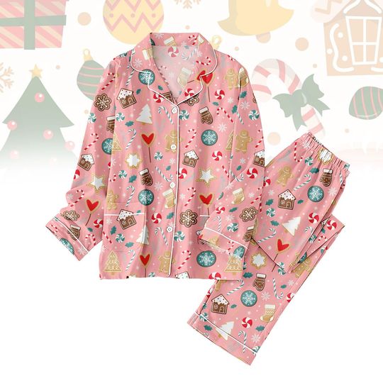Discover Gingerbread Christmas Pajamas, Cute Holiday Cookie Sleepwear, Cute Gingerbread Gingerbread Pjs, Cozy Festive PJs Gift for Women