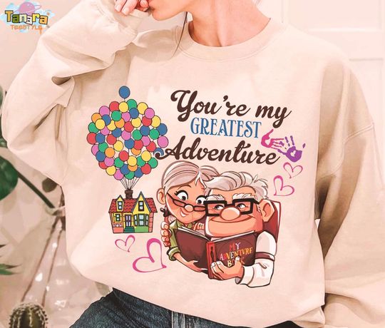 Discover Retro 90s Disney Pixar Up T-Shirt, You're My Greatest Adventure Shirt, Carl & Ellie Balloon House, Magic Kingdom Gift, Family Shirt