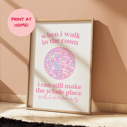 Discover Taylorr Swifts Bejeweled | Digital Download Lyrics Print | Inspired Print Whole Place Shimmer Print, Taylorr Swifts Wall Art | Girly Bedroom