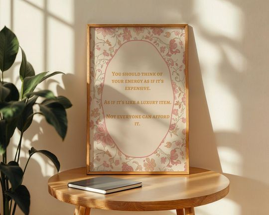 Discover Think of Your Energy as Expensive Print Taylor Poster Quote Lyrics Print Subtle Office Decor Home Room Wall Art Digital Printable