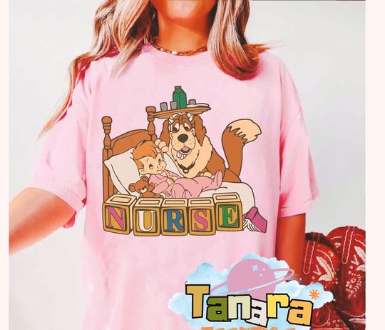 Discover Disney Nana Nurse and Michael T-Shirt, Happy Nurse's Day Shirt, Disneyland Nurse Week, Nana Dog Nurse Maid Child Care Shirt