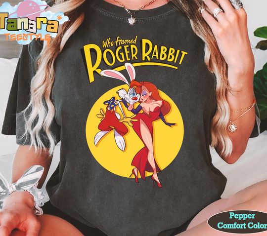 Discover Retro 90s Disney Who Framed Roger Rabbit Jessica and Roger T-Shirt, WDW Magic Kingdom Gift, Funny Cartoon Tee, Family Birthday Present