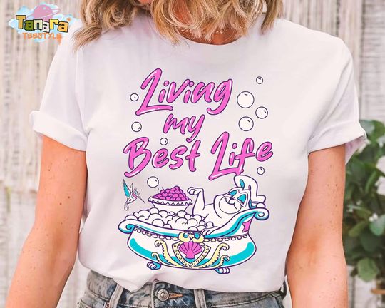 Discover Retro 90s Funny Percy and Flit Living My Best Life T-Shirt, Disney Pocahontas Characters, Disneyland Magic Kingdom Family Holiday
