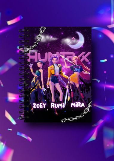 Discover K Pop Demon Hunter Spiral Notebook,  Ideal Gift for Students, Journal, Sketchbook, Writing