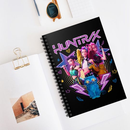 Discover Spiral Notebook - Kpop Demon Hunter Inspired, Back to School Stationery, Ruled Line Journal, Huntrix Fan Gift, Writing Notebook, School