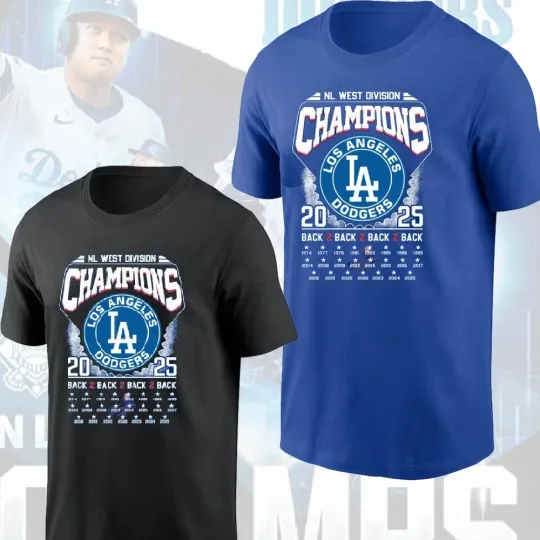 Discover Los Angeles Dodgers 2025 NL West Division Champions Back to Back to Back to Back