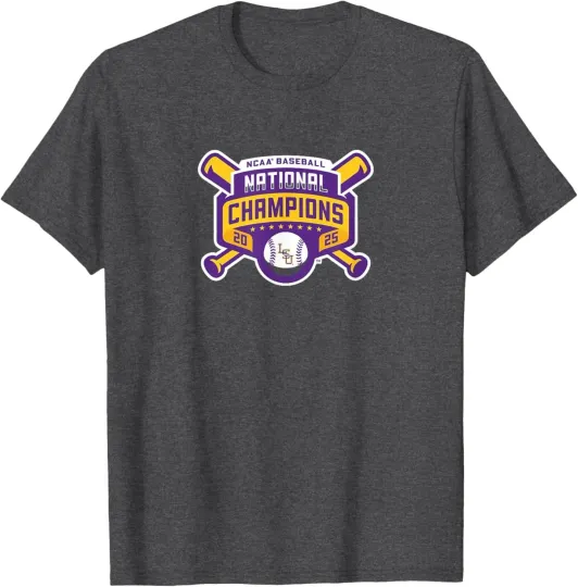 Discover LSU Baseball - 2025 National Champions Logo T-Shirt