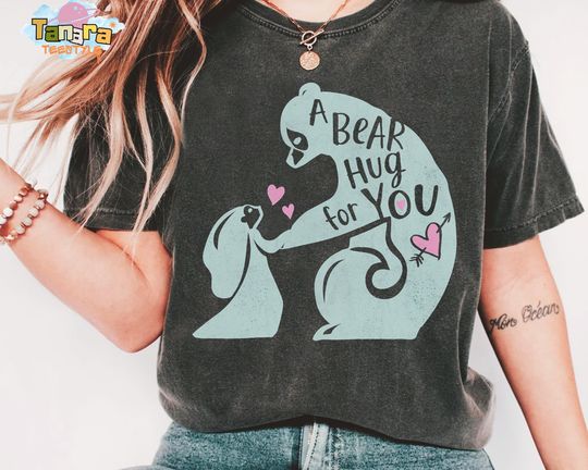 Discover Retro 90s Disney Brave Merida A Bear Hug For You Tee, Crop Top, Magic Kingdom Holiday Trip, Family Birthday Gift, Classic Disney Design