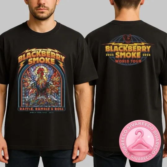 Discover Blackberry Smoke Rattle Ramble And Roll World Tour 2025 2026 Tour Tee Two Sides