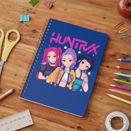 Discover A5 K-Pop Personalised Demon Hunter Huntrix Spiral Notebook, Stationery Gift, School Supplies, Journal, Cute Notebook, K-Pop Gift