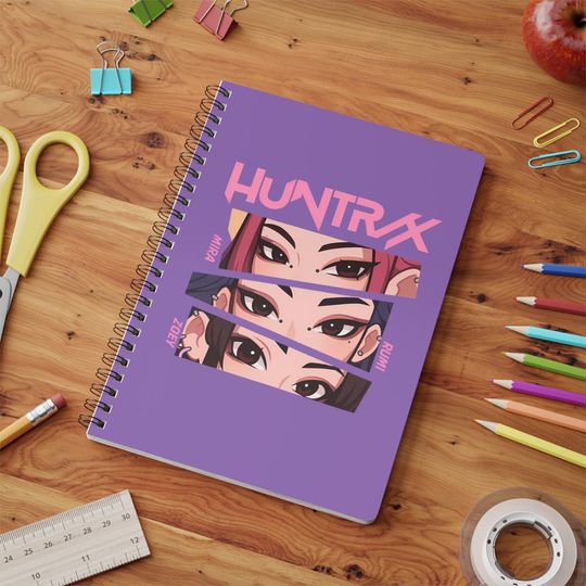 Discover A5 K-Pop Personalised Demon Hunter Huntrix Spiral Notebook, Stationery Gift, School Supplies, Journal, Cute Notebook, K-Pop Gift