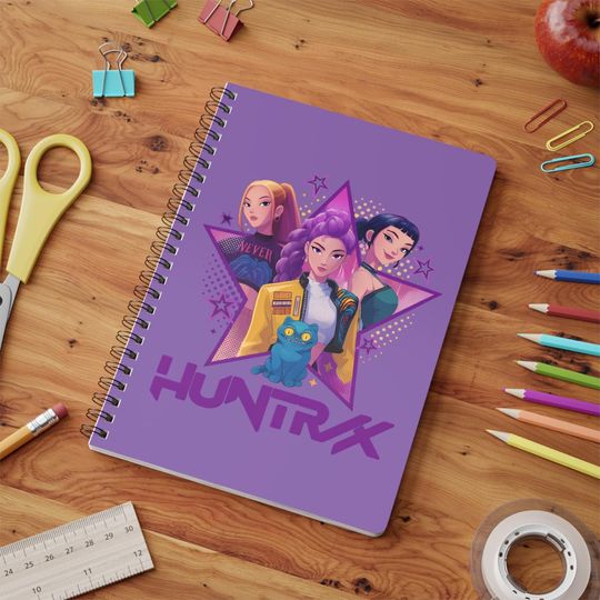 Discover A5 K-Pop Personalised Demon Hunter Huntrix Spiral Notebook, Stationery Gift, School Supplies, Journal, Cute Notebook, K-Pop Gift