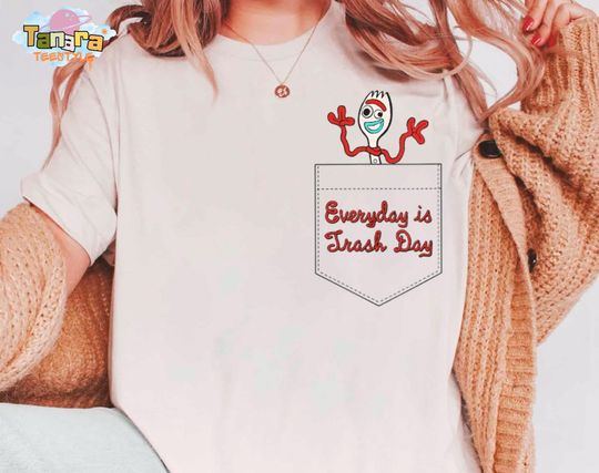 Discover Retro 90s Disney Pixar Toy Story Forky Trash Day Tee, Crop Top, Cute Forky Design, Magic Kingdom Disneyland Family Vacation 2025 Trip Shirt