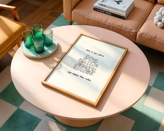 Discover Taylorr Swifts Lover Lyric Poster: House, Hearts & Cat Wall Art