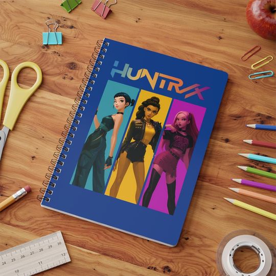 Discover A5 K-Pop Personalised Demon Hunter Huntrix Spiral Notebook, Stationery Gift, School Supplies, Journal, Cute Notebook, K-Pop Gift