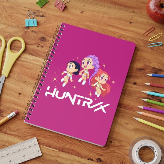 Discover A5 K-Pop Personalised Demon Hunter Huntrix Spiral Notebook, Stationery Gift, School Supplies, Journal, Cute Notebook, K-Pop Gift