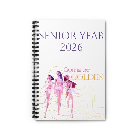 Discover K-Pop Demon Hunters Huntrix "Gonna Be Golden" Spiral Notebook | Perfect for School, College Prep, Journaling, For Students, School Supplies