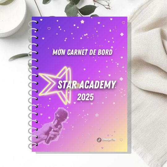 Discover Star Academy 2025 Logbook  A5 Paper Version | Season Fanbook, Bonus Tracking, Games & Buzz