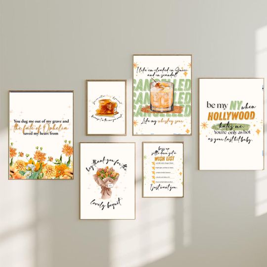 Discover The Life of a Showgirl Poster Set Taylorr Swifts | Digital Wall Art |  Printable PDF | 5 different sizes | taylor version Room Decor