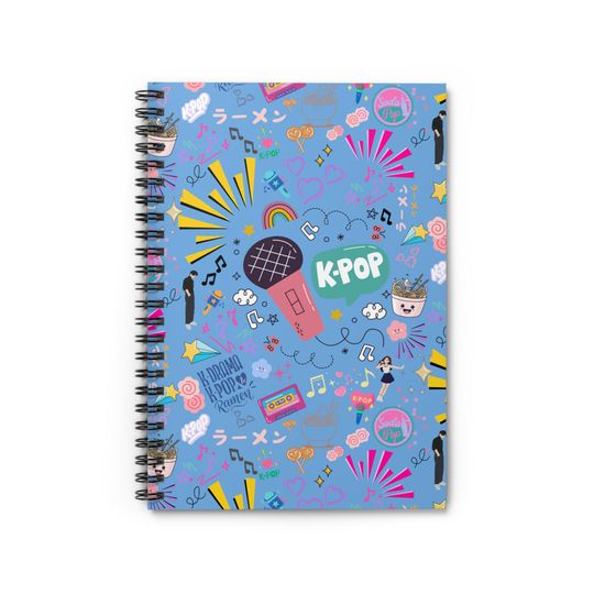 Discover K-Pop Music Spiral Notebook - Ruled Line, Korean Pop Anime Journal, Back to School Stationery, Gifts for Music Lovers, Cute K-Pop