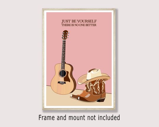 Discover Empowering Cowgirl Quote Art Print: Motivational Wall Decor for Girls, swiftiee, and Western Enthusiasts