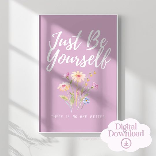 Discover Taylorr Swifts Just Be Yourself There is No One Better Print, Printable Wall Art, Taylorr Swifts Quote, taylor version Room Decor, Digital Download