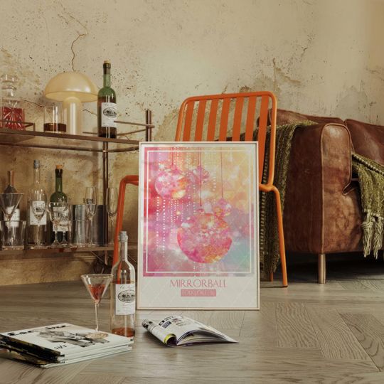 Mirrorball Song Poster Watercolor Wall Art Subtle Song Print Watercolor Painting Soft Pastel Tones Gift For Music Fans