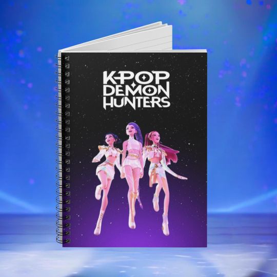Discover K Pop Demon Hunters Spiral Notebook, ruled line, journal, diary, writing pad, school supplies, stationary