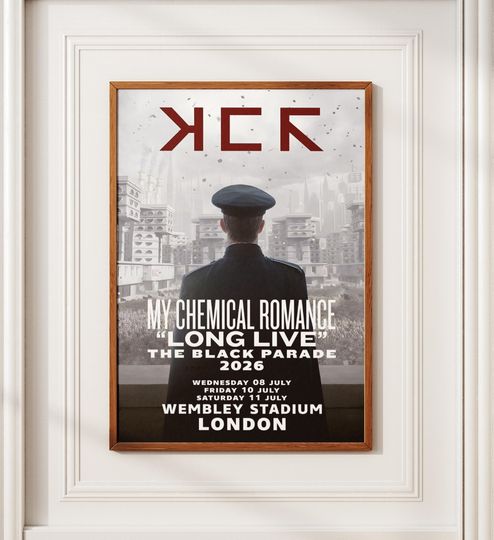My Chemical Romance The Black Parade 08 - 11 July 2026 UK Tour LONDON WEMBLEY Stadium Poster | Wall Art Home Decor | Poster For Fans