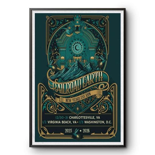Discover Railroad Earth Tour 2025 2026 Poster Limited