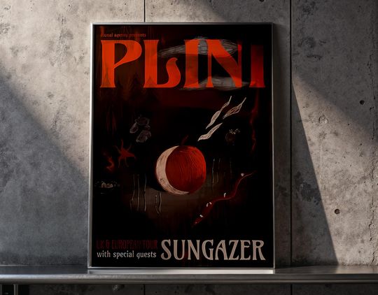 Plini UK & European Tour 2026 Poster | Progressive Rock Art Print | Concert Tour Wall Decor | Vintage Music Poster | Fan Gift Idea