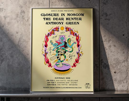 Discover Anthony Green Poster | Australia 2026 Tour Print | Indie Rock Wall Art | Vintage Concert Poster | Music Lover Gift | Tour Decor