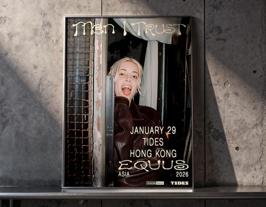 Men I Trust Poster | Equus Asia Tour 2026 Print | Indie Dream Pop Concert Art | Vintage Music Poster | Minimalist Wall Decor Gift