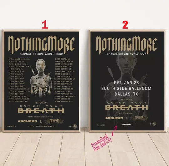 Discover Custom Nothing More Tour 2026 Poster