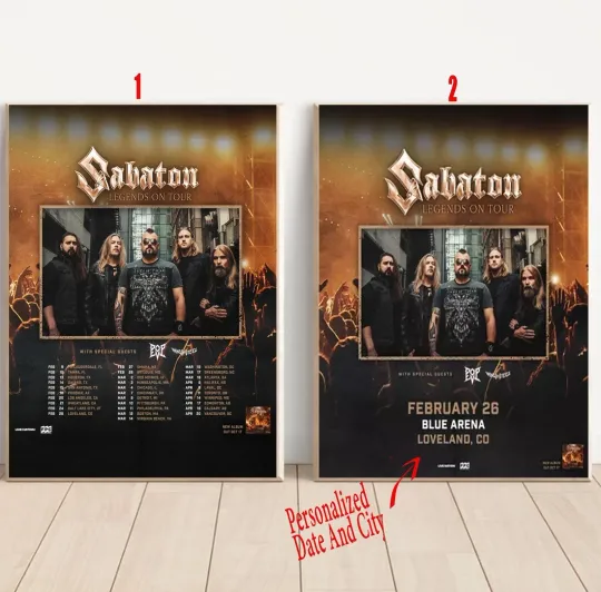 Discover Custom SABATON Announce Massive 2026 North American Tour Poster
