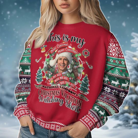 Clark Griswold Christmas Ugly Sweater, Christmas Tree Farm Xmas Sweater, This Is My National Lampoon's Christmas Vacation