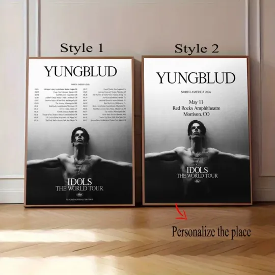 Discover Yungblud Idols The World Tour North America 2026 Poster