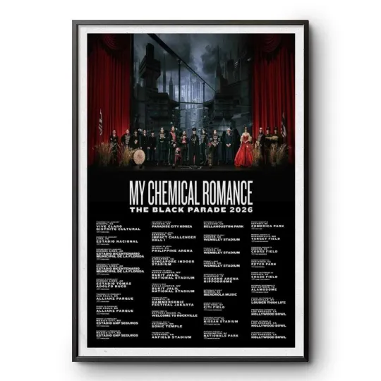 My Chemical Romance The Black Parade 2026 Tour Dates Poster