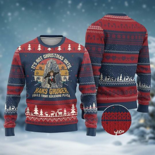 Fall Nakatomi Plaza Christmas Ugly Sweater, Die Movie Xmas Sweater, Hans Gruber Xmas Sweater, Christmas Gifts