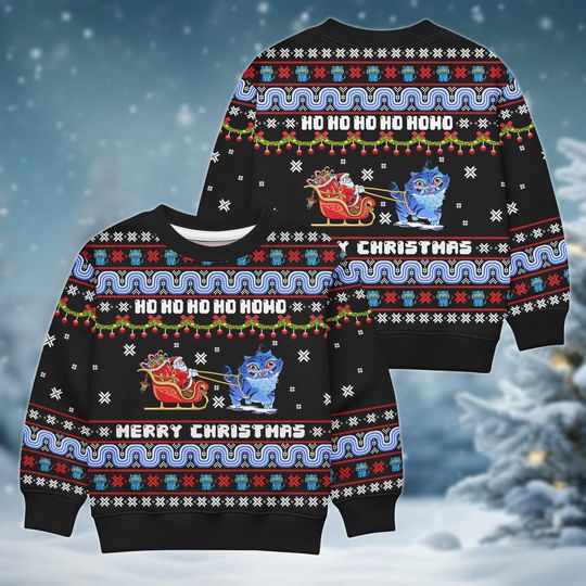 Discover Christmas Derpy Tiger With Santa Ugly Sweater, Blue Tiger Xmas Sweater, Tiger Holiday Sweater, Kpop Tiger, Outfits For Kids Women Men