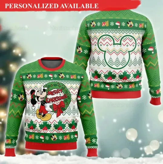 Discover Disney Mickey Christmas 3D Ugly Sweater