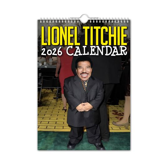 Lionel Titchie - 2026 Wall Calendar // Funny / Quirky / Christmas / Birthday / Gift Idea / Present / Novelty / Humour / Secret Santa